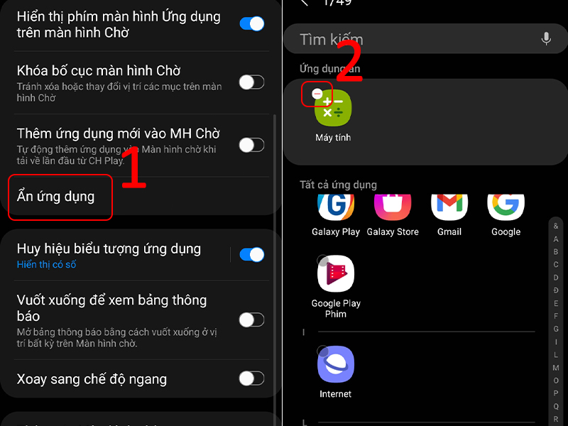 Ẩn ứng dụng trên điện thoại